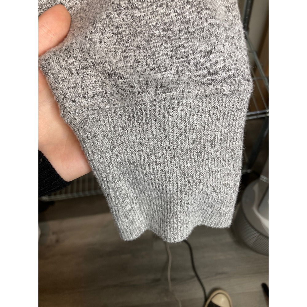 J Crew Womens Gray Marled Draped Sweater Sz XXL Slouchy Flowy Oversized Cozy - Picture 9 of 11